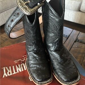 Black Western Leather Boots